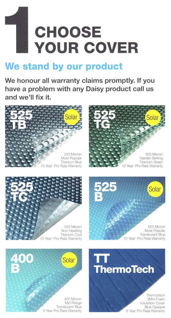 Daisy pool cover range