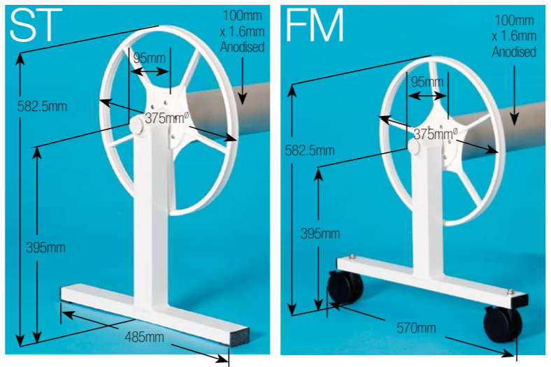 Daisy - LP Low Profile Fully Mobile Pool Roller